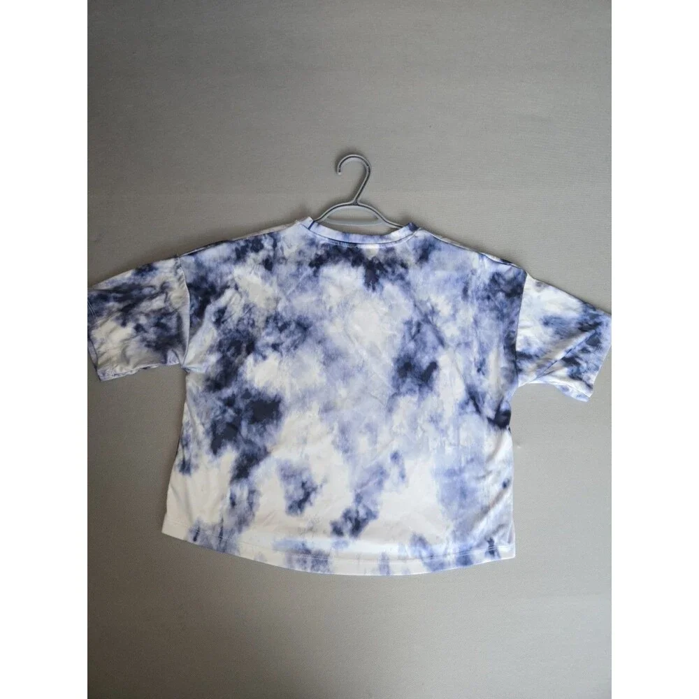Dallas Cowboys NFL Youth XL Tie-Dye Crop T-Shirt Blue White Short Sleeve Top
